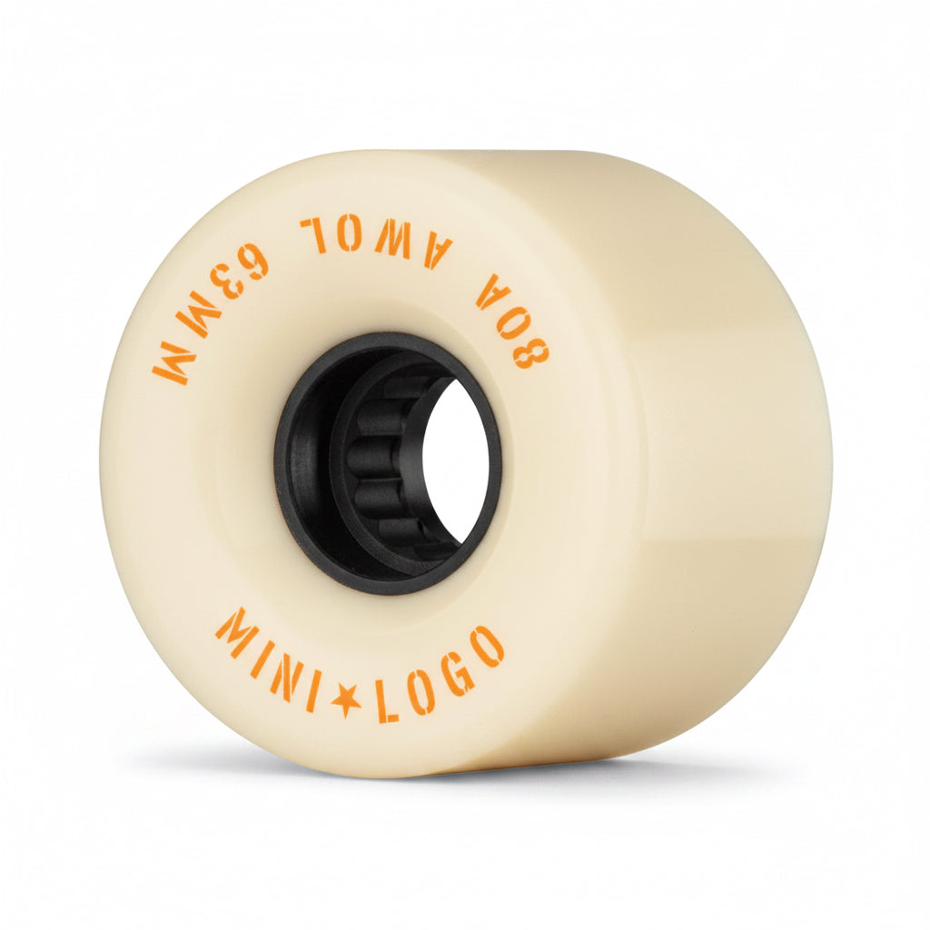 Mini Logo Skateboard Wheels AWOL 63mm x 80A White - Set of 4 - 50-50 Skate Shop