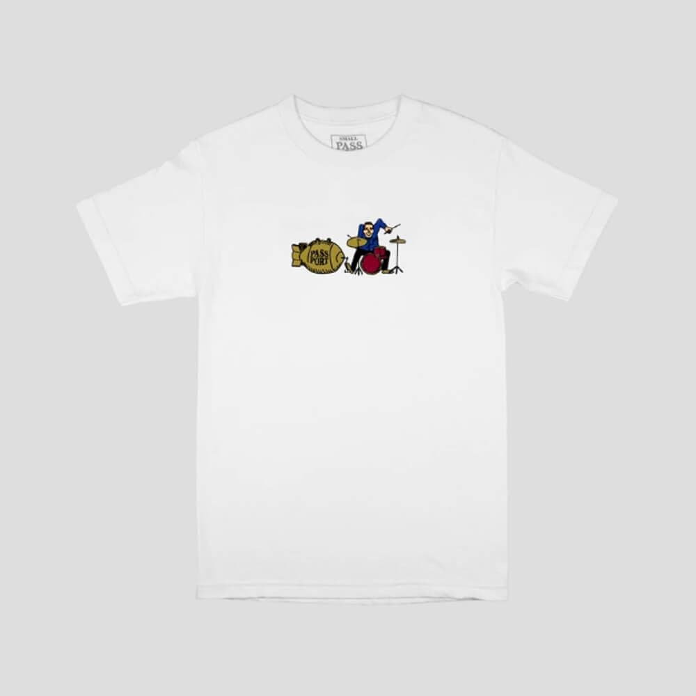 Passport Skate Drum Tee White - 50-50 Skate Shop