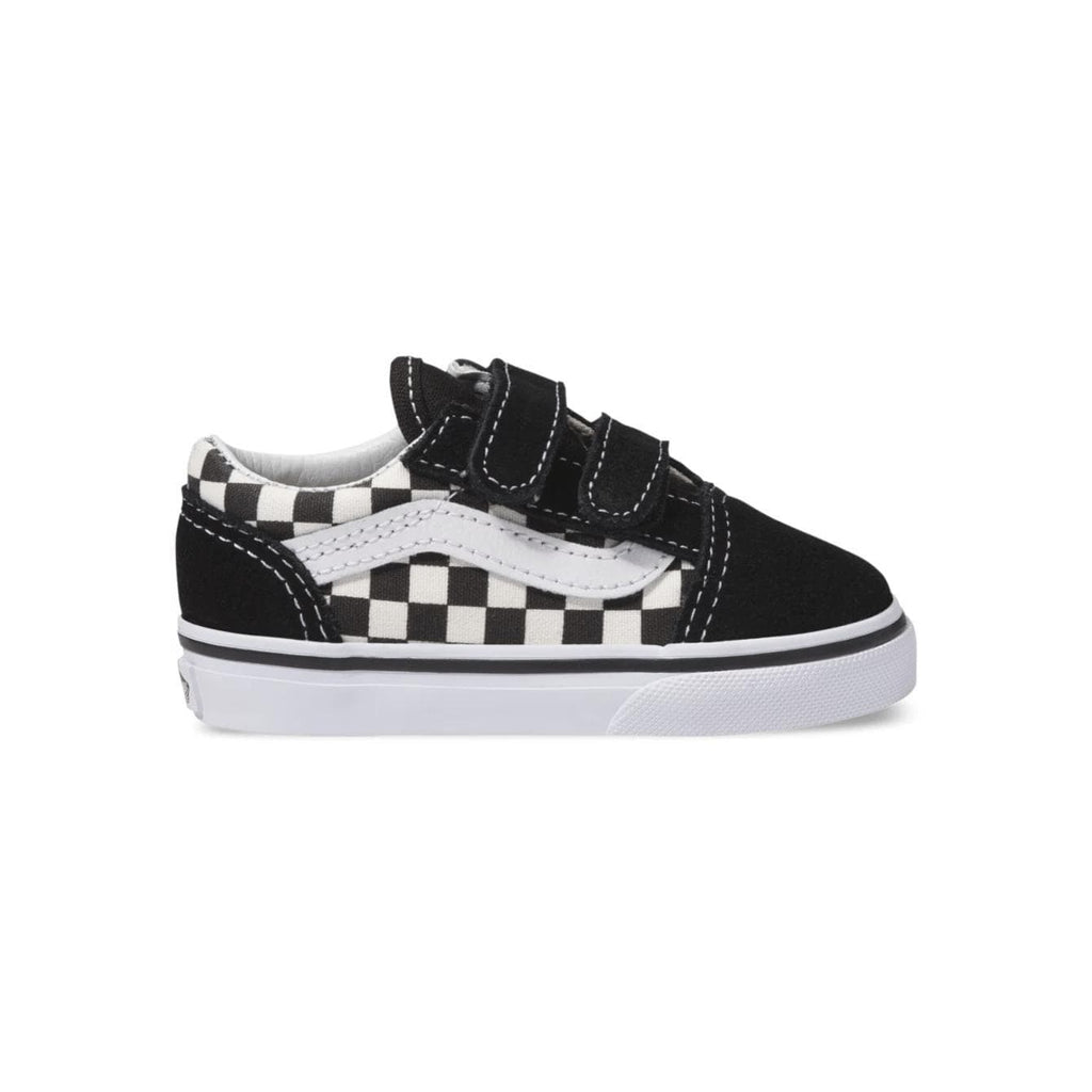 Vans Toddlers Old Skool V (Primary Check) Black White - 50-50 Skate Shop