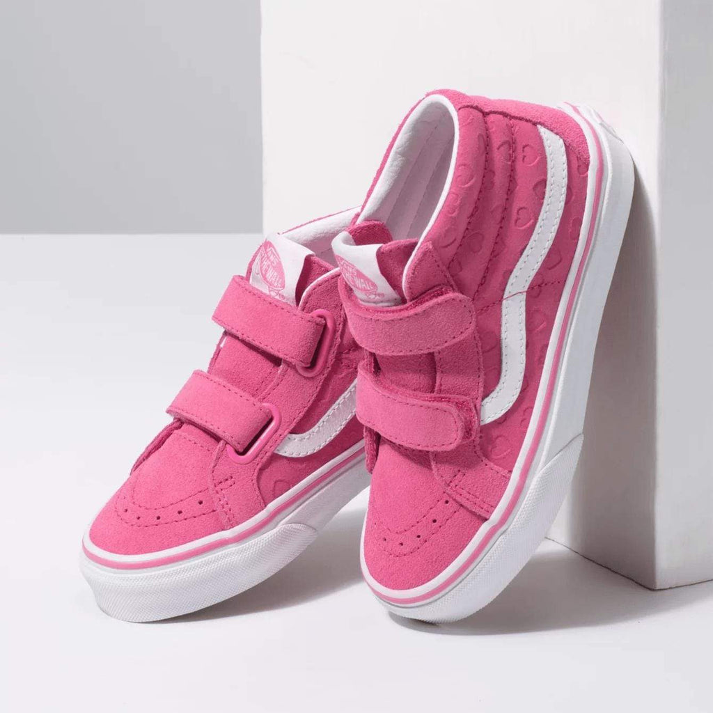 Vans Toddlers Sk8-Mid V (Hearts) Azalea Pink True White - 50-50 Skate Shop