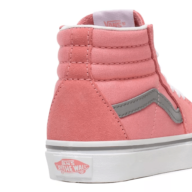 Vans Kids Sk8 Hi (Pop) Pink Icing Frost Gray - 50-50 Skate Shop