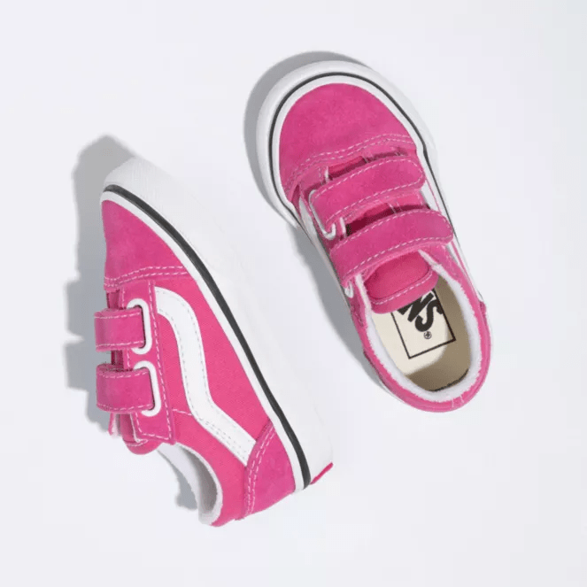 Vans Toddler Old Skool V Fuchsia Purple True White - 50-50 Skate Shop