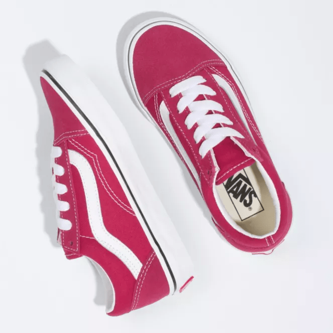 Vans Kids Old Skool Cerise True White - 50-50 Skate Shop