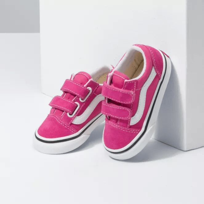 Vans Toddler Old Skool V Fuchsia Purple True White - 50-50 Skate Shop