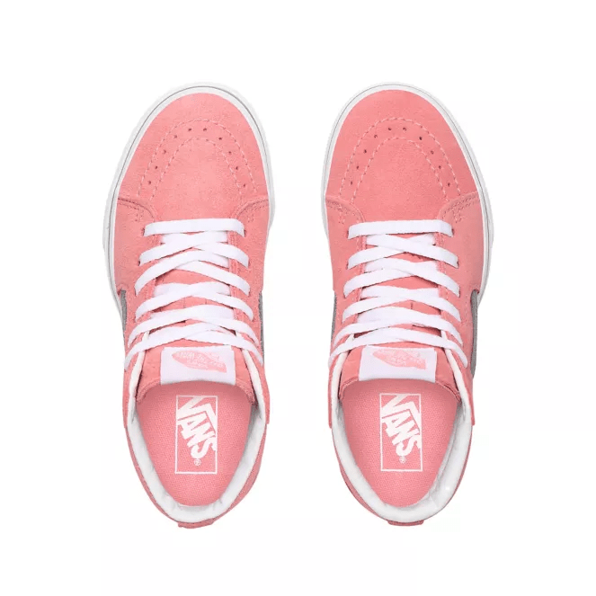 Vans Kids Sk8 Hi (Pop) Pink Icing Frost Gray - 50-50 Skate Shop