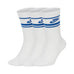 Nike SB Skate Sportswear Essential Crew Socks White Game Royal 3 Pack - 50-50 Skate Shop