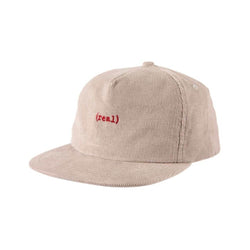 Real Skate Cap Adjustable Snapback Lower Corduroy Grey Red Black - 50-50 Skate Shop