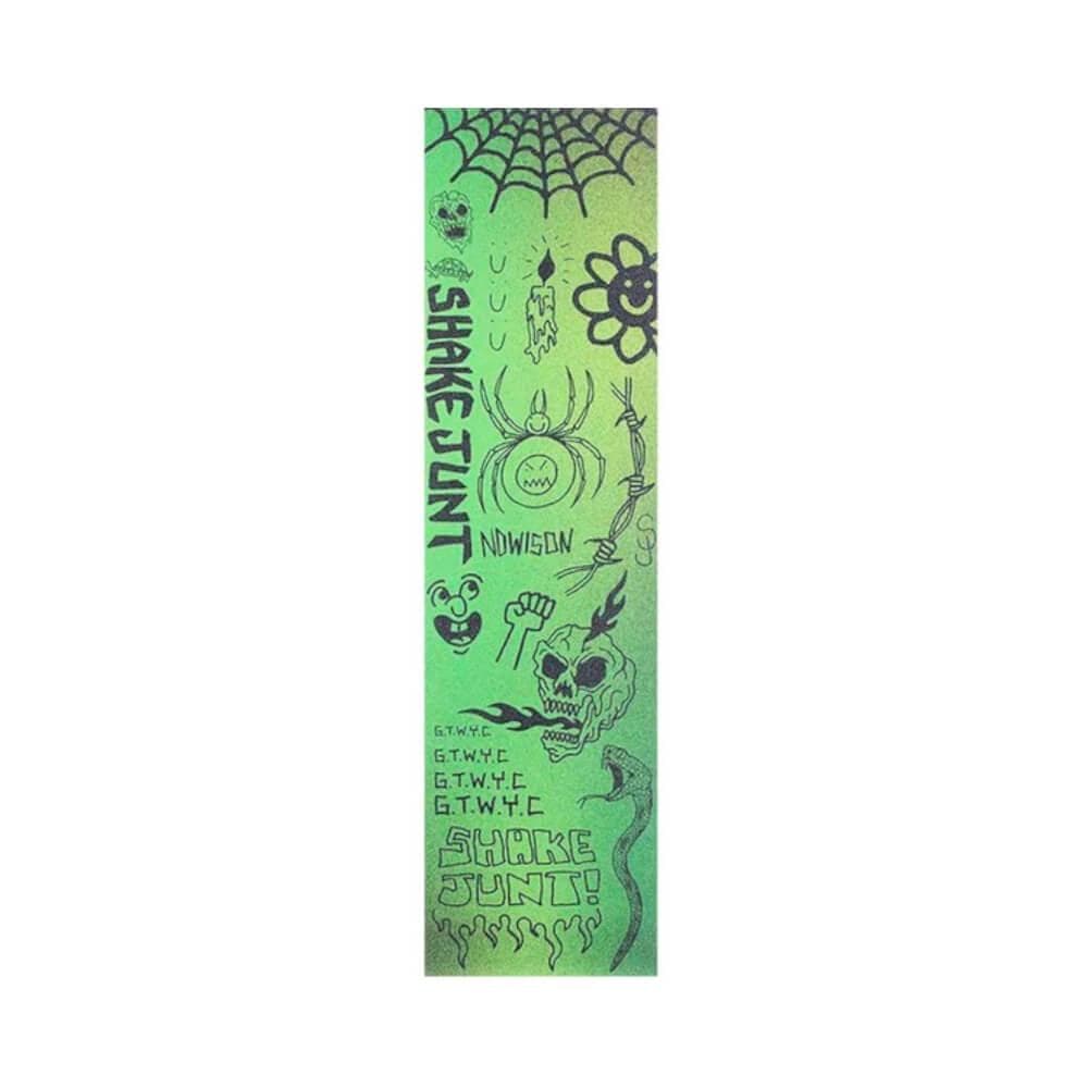 Shake Junt Skateboard Grip Tape Lotties Green 9" x 33" Single Sheet - 50-50 Skate Shop