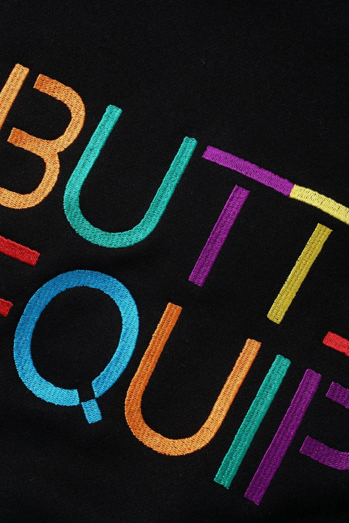 Butter Goods Equipt Crewneck Sweatshirt Black - 50-50 Skate Shop