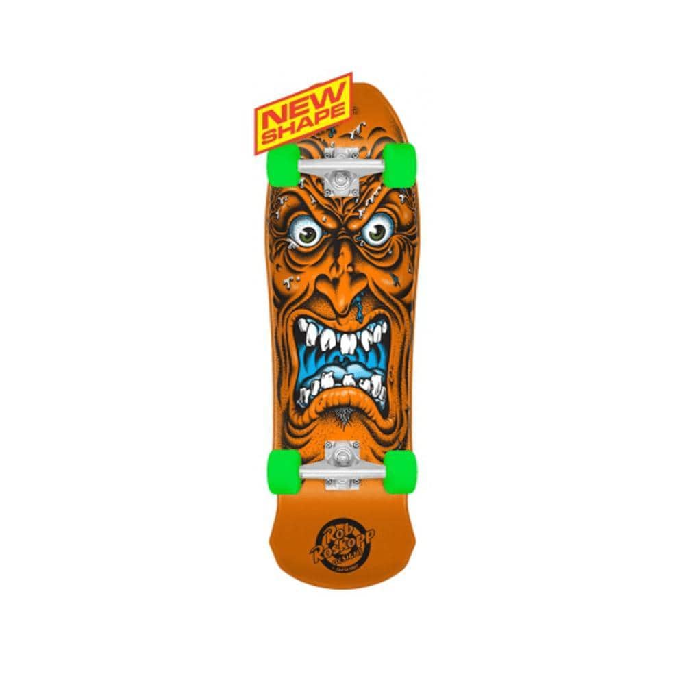 Santa Cruz Skateboard Complete Roskopp Face Mini 80's Cruzer 8.025" x 26" Orange - 50-50 Skate Shop
