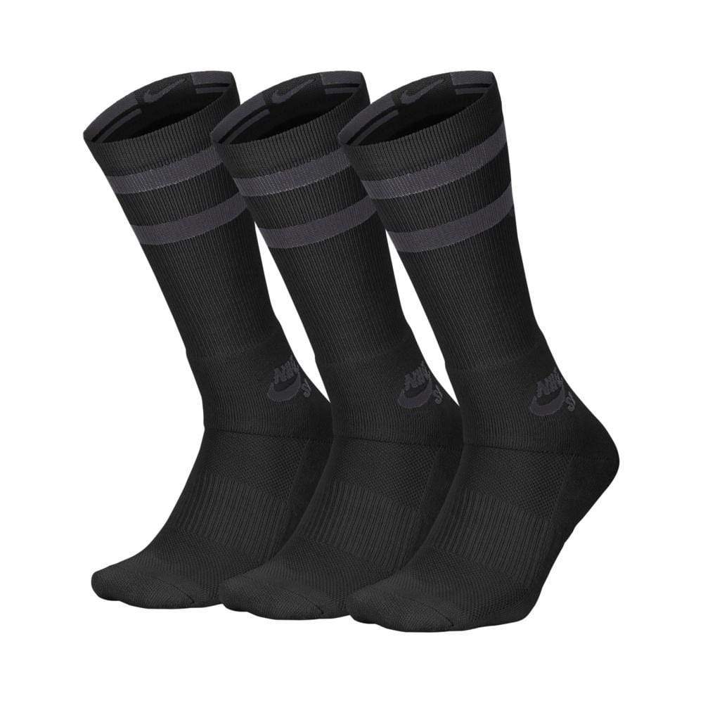 Nike SB Skate Crew Socks Black Anthracite 3 Pack - 50-50 Skate Shop