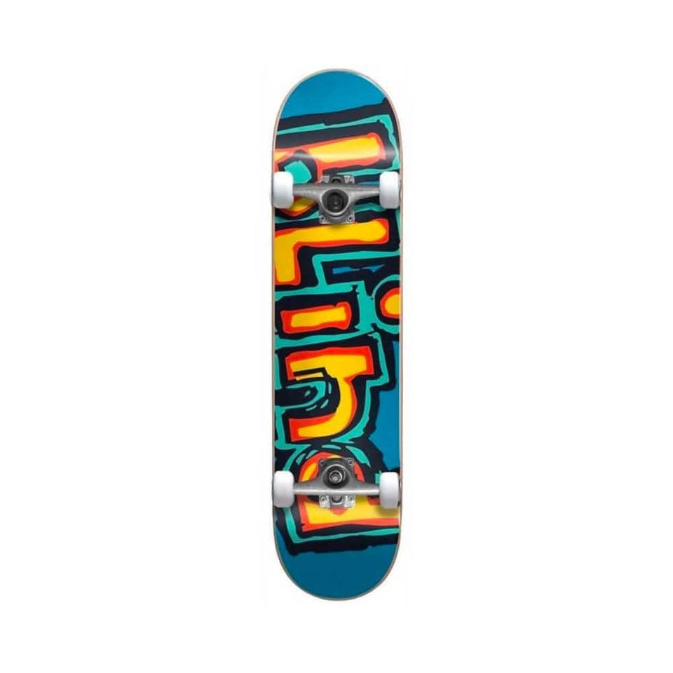 Blind Skateboard Complete Matte OG Logo FP 7.75" x 31" Bright Red Teal 13.875" WB - 50-50 Skate Shop