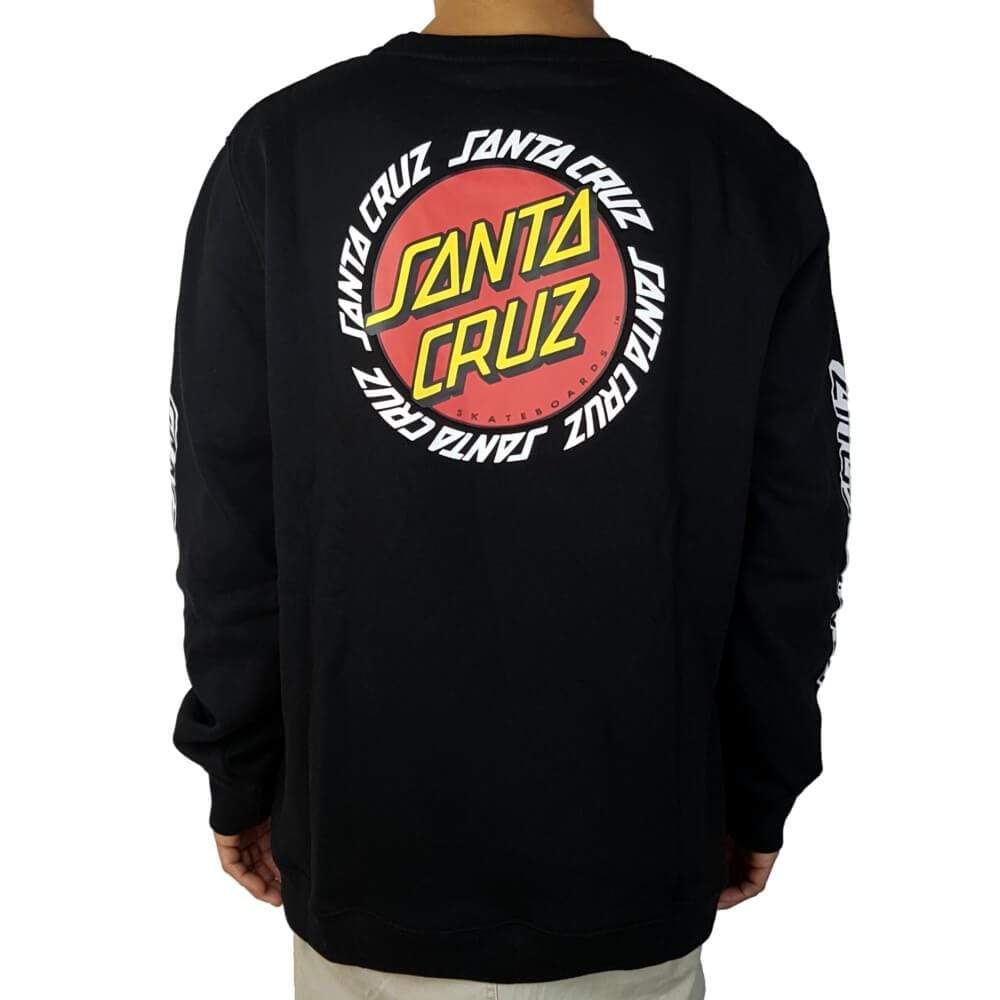 Santa Cruz Ringed Dot Crewneck Black - 50-50 Skate Shop