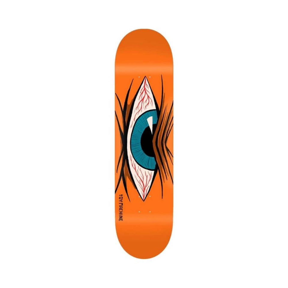 Toy Machine Skateboard Deck Mad Eye 8.0" x 31.53" Orange 14" WB - 50-50 Skate Shop