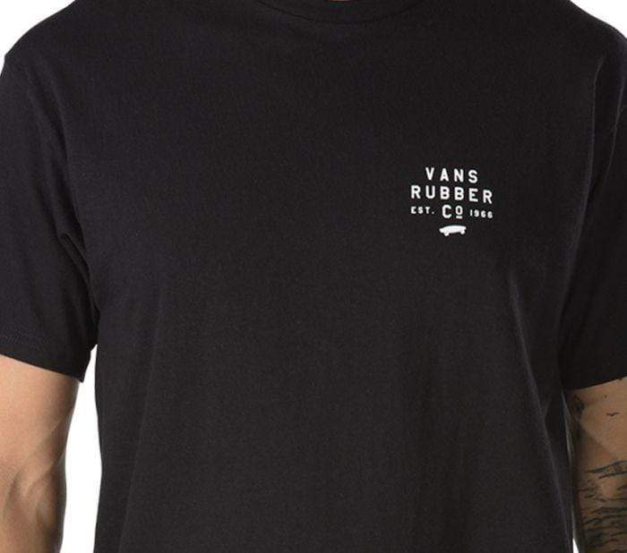 Vans Stacked Rubber Short Sleeve Shirt Black - 50-50 Skate Shop