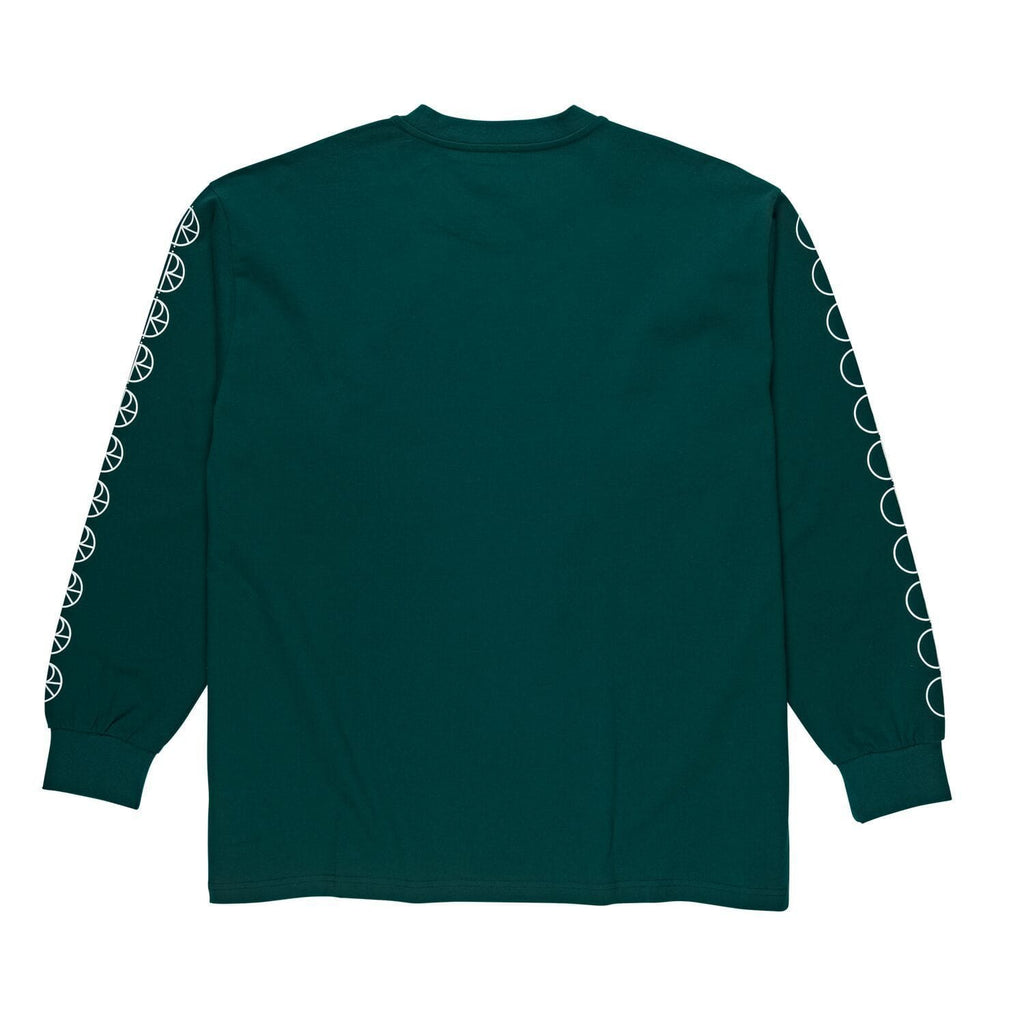 Polar Skate Racing Long Sleeve Tee Dark Green - 50-50 Skate Shop