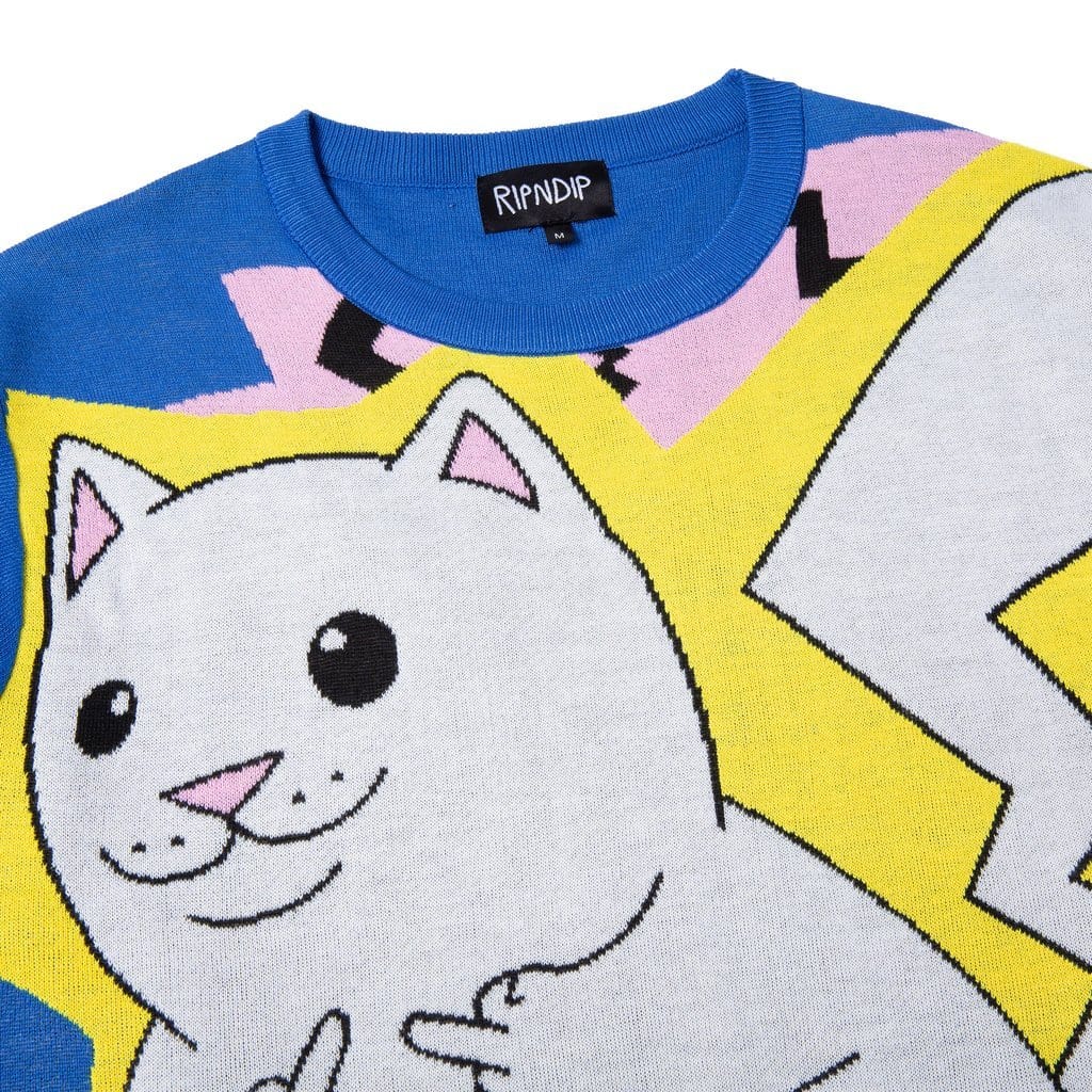 Ripndip Crewneck Sweater Catch Em All Blue - 50-50 Skate Shop