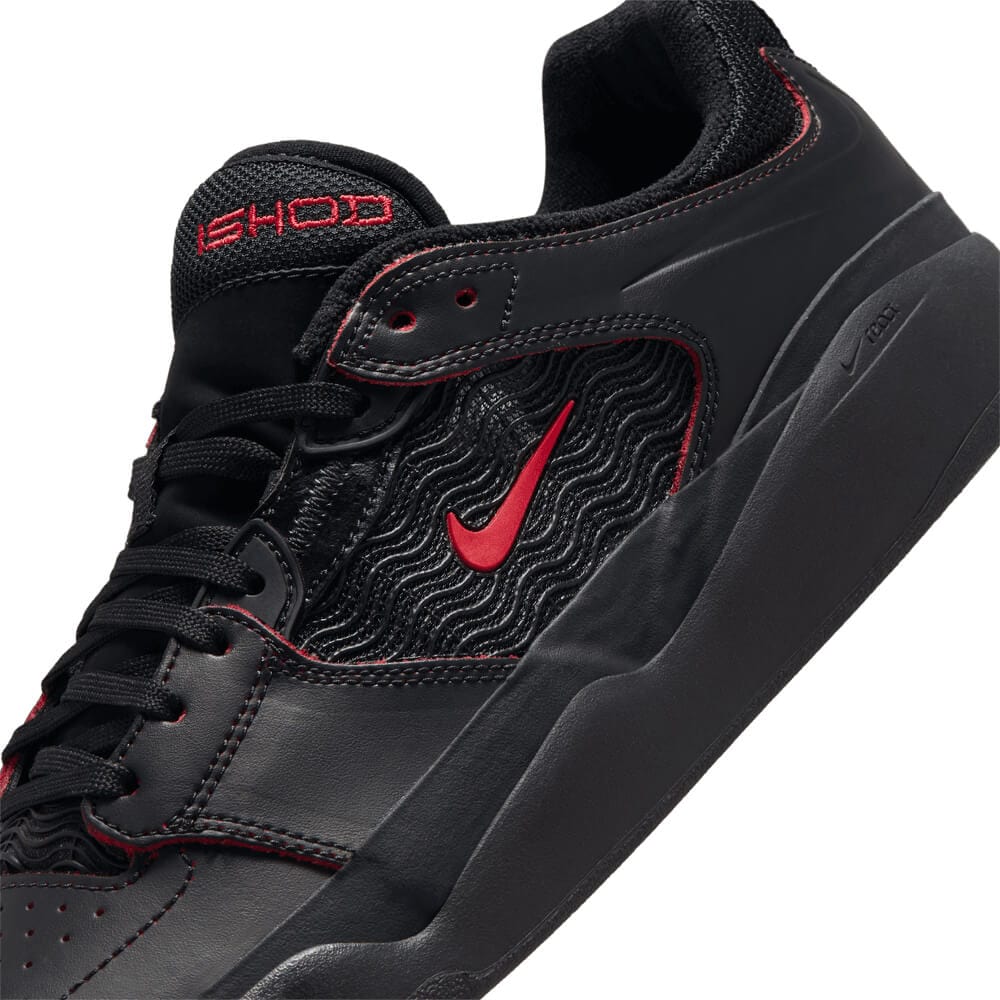 Nike SB Ishod Premium - Black Black Black University Red - 50-50 Skate Shop