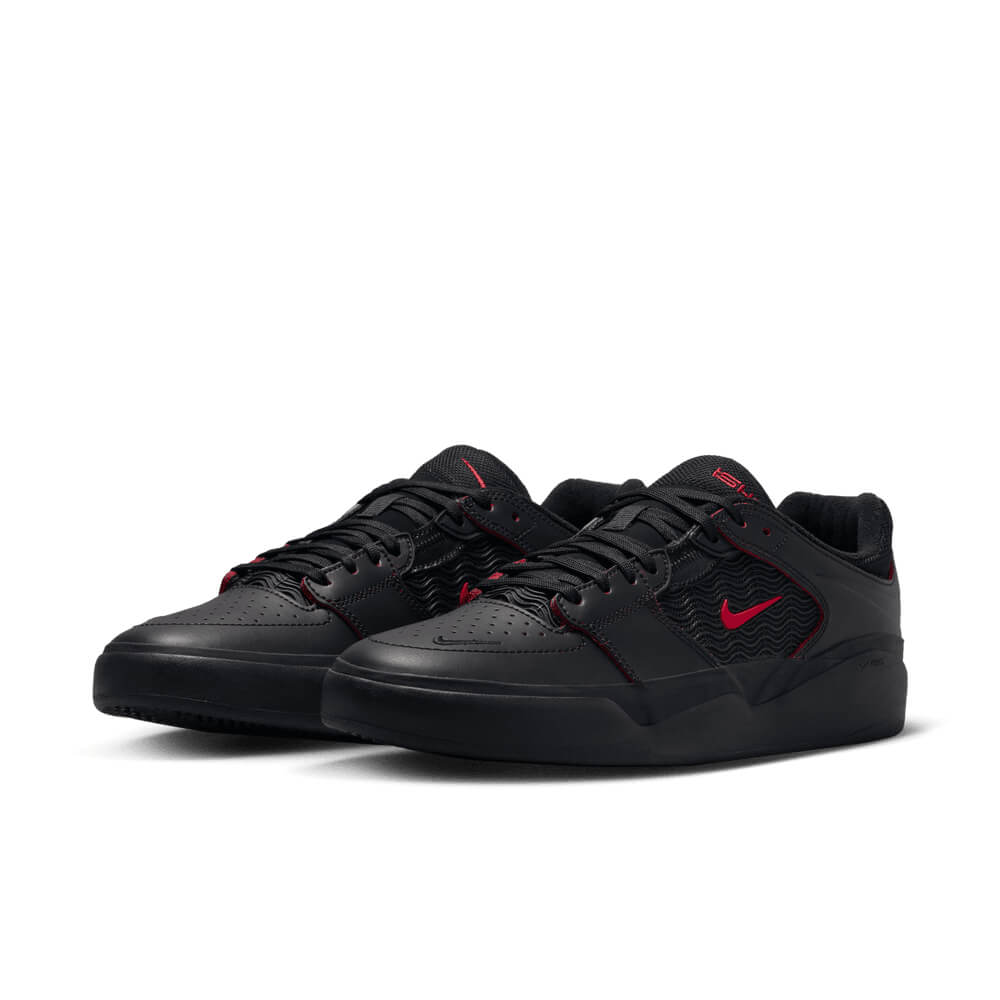 Nike SB Ishod Premium - Black Black Black University Red - 50-50 Skate Shop