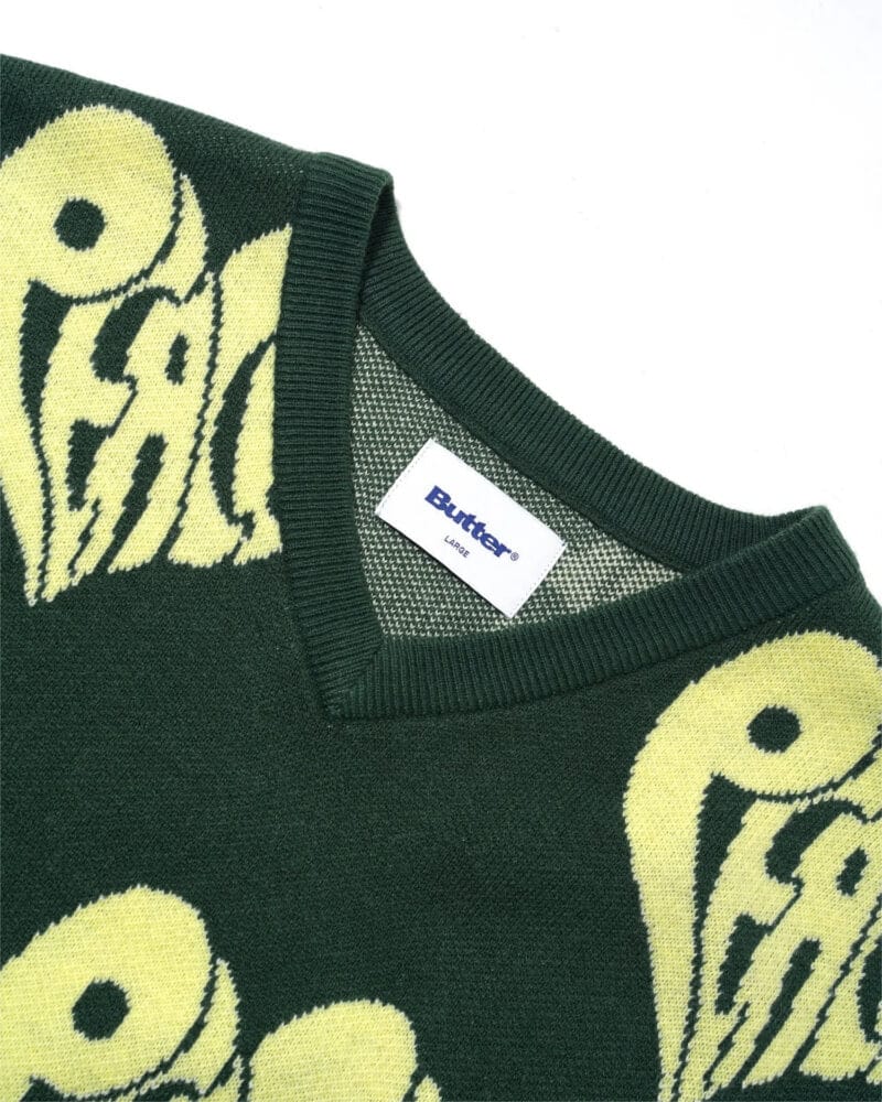 Butter Goods Peace Knit Vest Forest - 50-50 Skate Shop