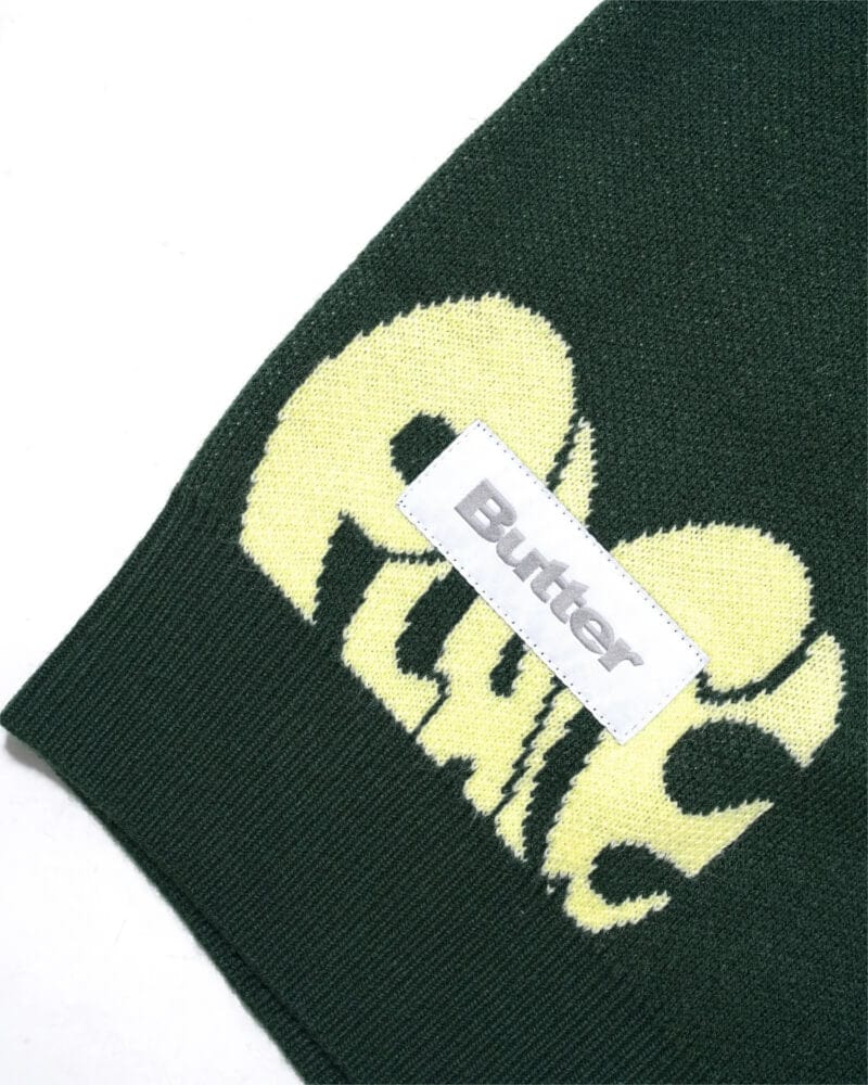 Butter Goods Peace Knit Vest Forest - 50-50 Skate Shop