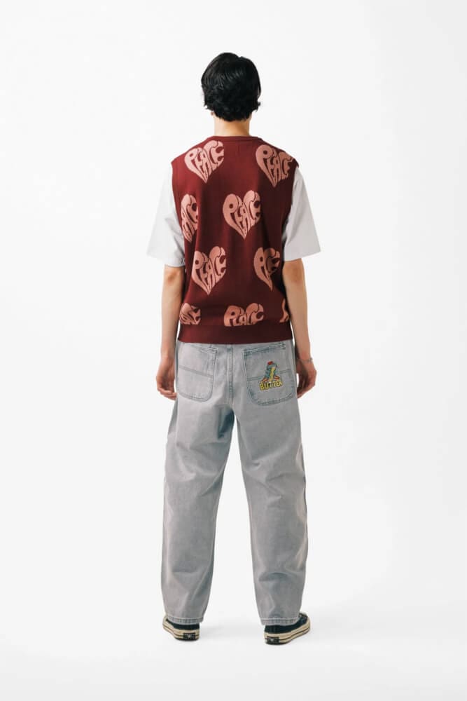 Butter Goods Peace Knit Vest Wine - 50-50 Skate Shop