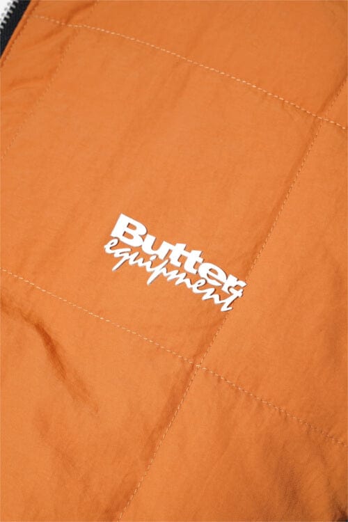 Butter Goods Jacket Plaid Reversible Puffer Blue Brown - 50-50 Skate Shop