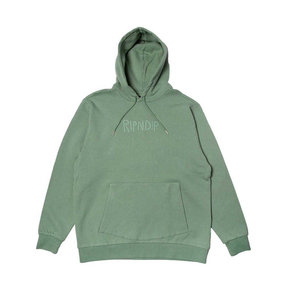 Ripndip Hoodie Rubber Logo Sage - 50-50 Skate Shop