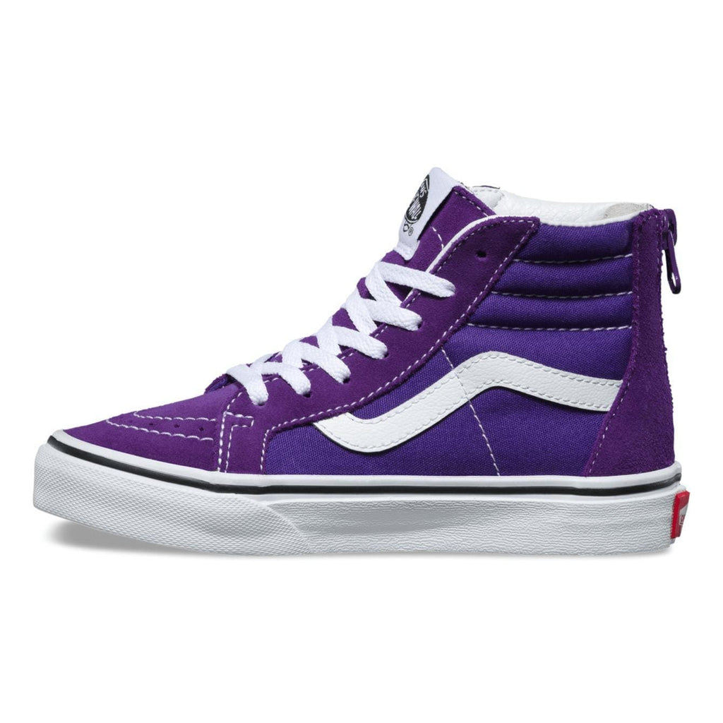 Vans Kids Sk8 Hi Zip Heliotrope True White - 50-50 Skate Shop