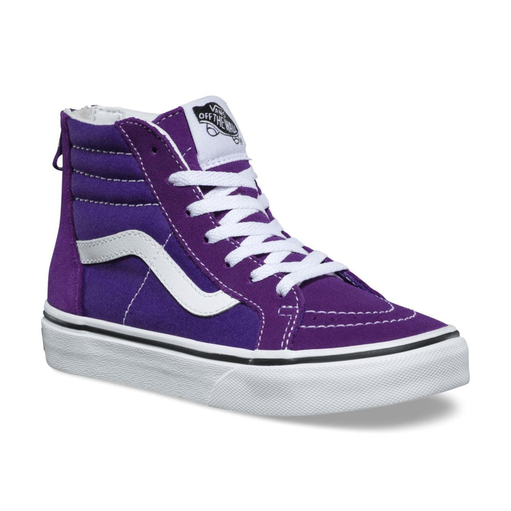 Vans Kids Sk8 Hi Zip Heliotrope True White - 50-50 Skate Shop