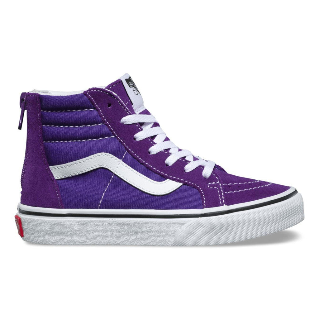 Vans Kids Sk8 Hi Zip Heliotrope True White - 50-50 Skate Shop
