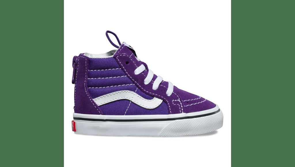 Vans Toddler Sk8 Hi Zip Heliotrope True White - 50-50 Skate Shop