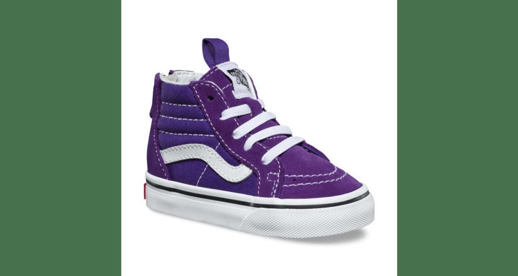 Vans Toddler Sk8 Hi Zip Heliotrope True White - 50-50 Skate Shop