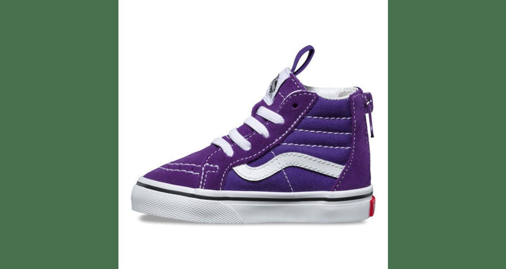 Vans Toddler Sk8 Hi Zip Heliotrope True White - 50-50 Skate Shop