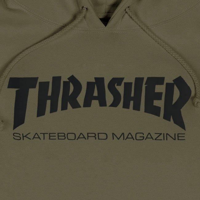 Thrasher Skate Mag Logo Hoodie Army - 50-50 Skate Shop