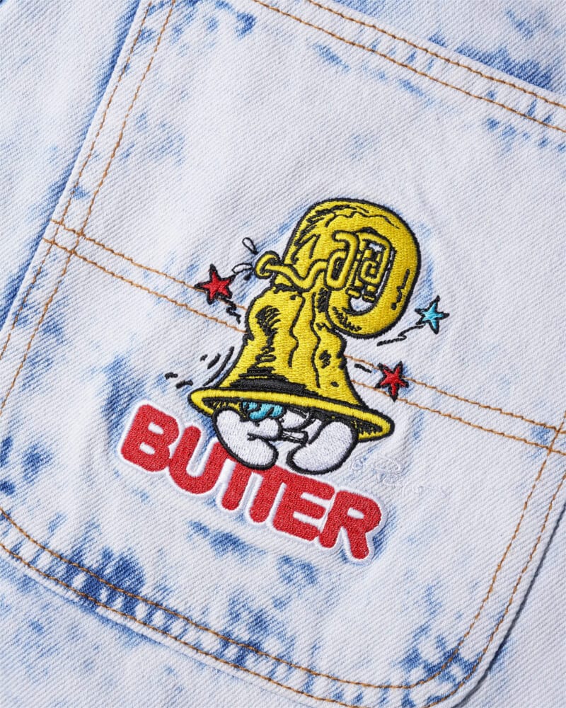 Butter Goods x Smurf Harmony Denim Pants Bleach Dye Indigo - 50-50 Skate Shop
