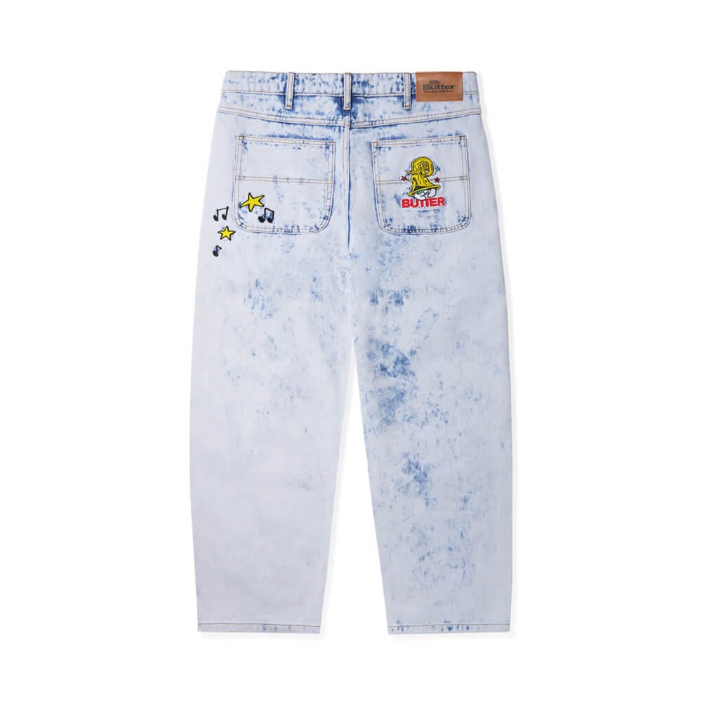 Butter Goods x Smurf Harmony Denim Pants Bleach Dye Indigo - 50-50 Skate Shop