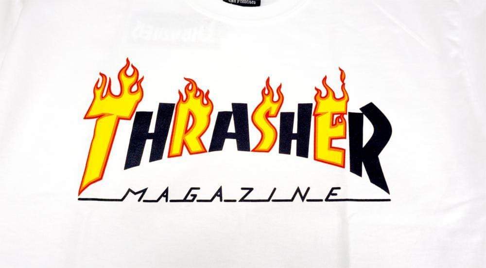 Thrasher Flame Mag Short Sleeve Tee White - 50-50 Skate Shop
