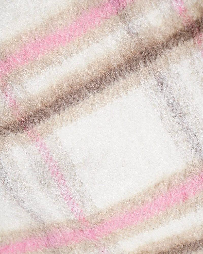 Butter Goods Reversible Hairy Plaid Vest Brown Pink - 50-50 Skate Shop