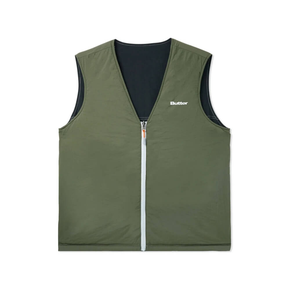 Butter Goods Reversible Vest Black Army - 50-50 Skate Shop