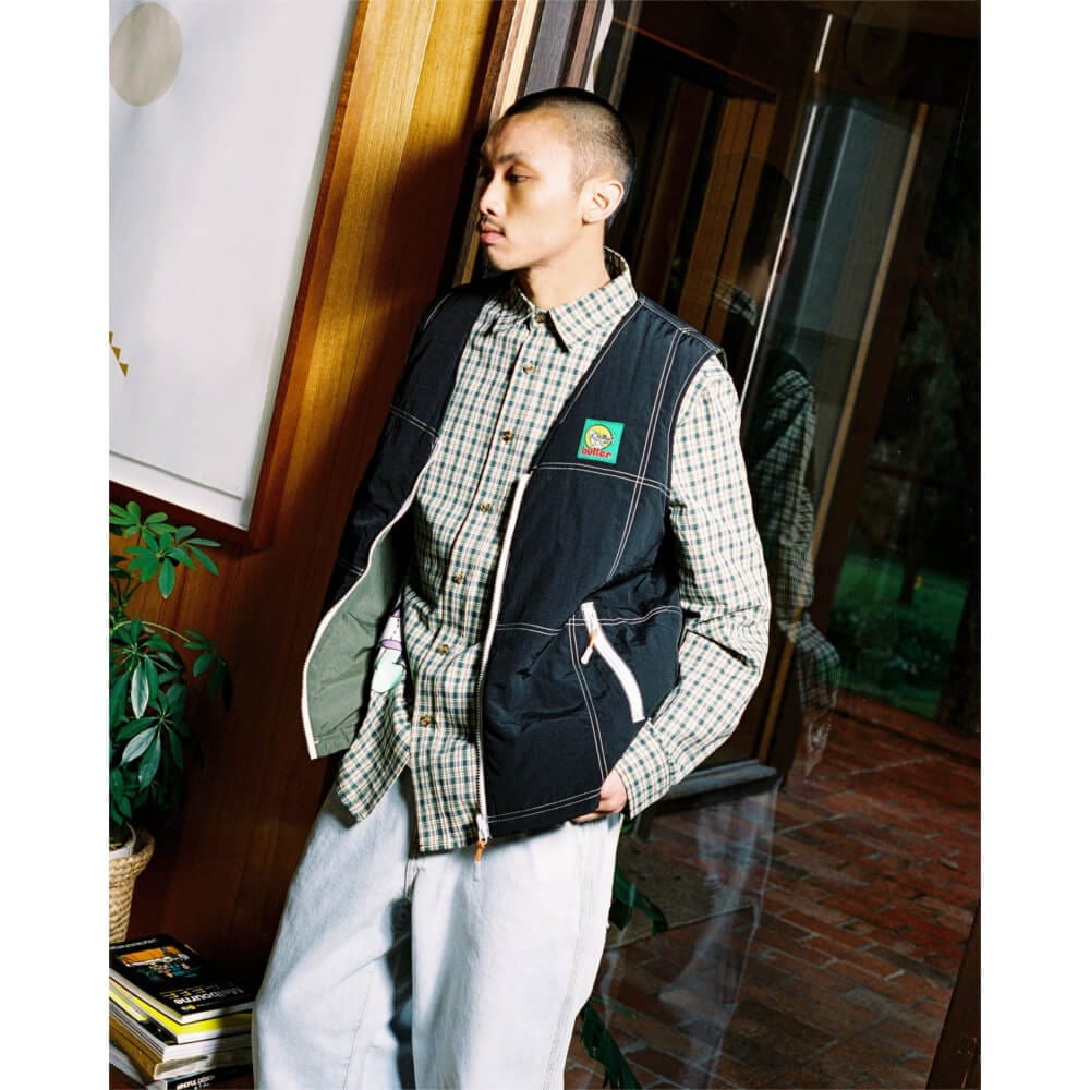 Butter Goods Reversible Vest Black Army - 50-50 Skate Shop