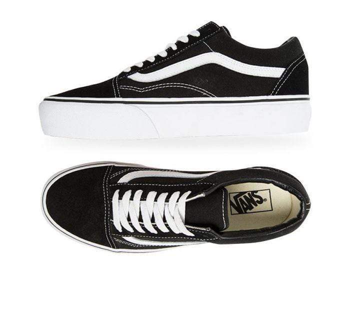 Vans Womens Old Skool Platform Black White - 50-50 Skate Shop