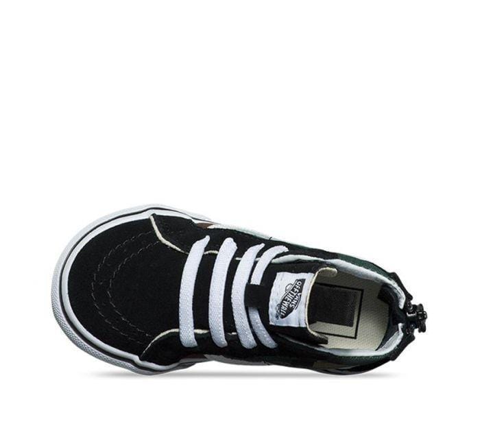 Vans Toddler Sk8 Hi Zip (Woodland Camo) Black Woodland - 50-50 Skate Shop