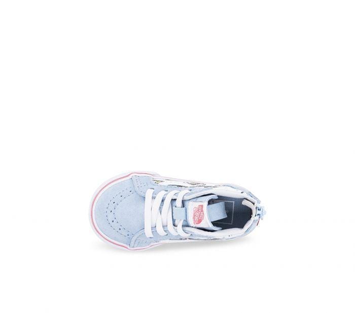 Vans Toddlers Sk8 Hi Zip (Unicorn) Cool Blue True White - 50-50 Skate Shop