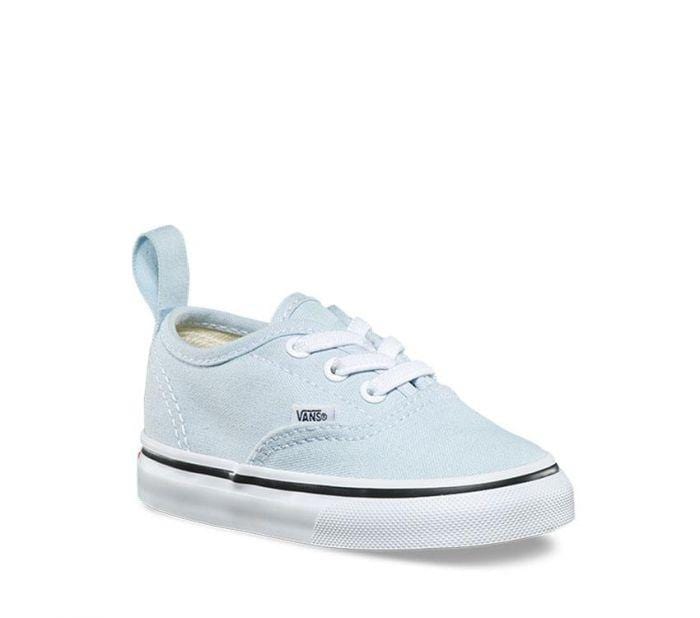 Vans Toddler Authentic Elastic Lace Baby Blue True White - 50-50 Skate Shop