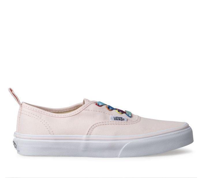 Vans Kids Elastic Lace Authentic Rainbow Shine Heavenly Pink True White - 50-50 Skate Shop