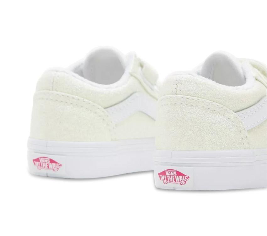 Vans Toddler Old Skool V (UV Glitter) Pink True White - 50-50 Skate Shop