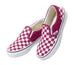 Vans Kids Classic Slip On (Checkerboard) Cerise True White - 50-50 Skate Shop