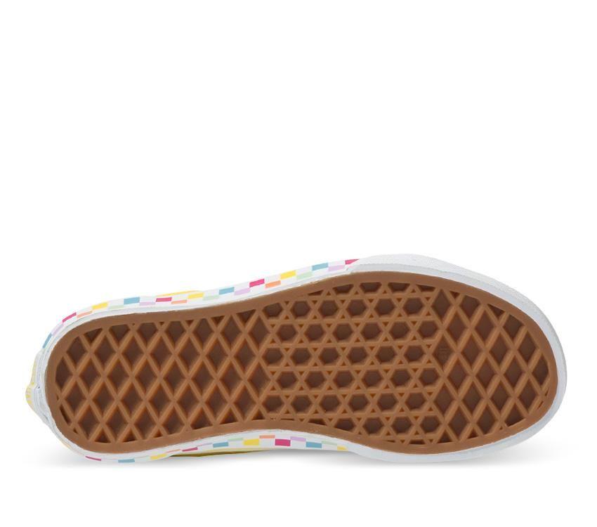 Vans Kids Old Skool (Rainbow Lace) Cyber Yellow True White - 50-50 Skate Shop