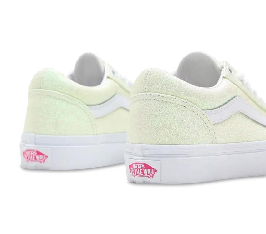 Vans Kids Old Skool (UV Glitter) Pink True White - 50-50 Skate Shop